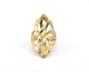 2 Raw Brass Adjustable Rings N0043