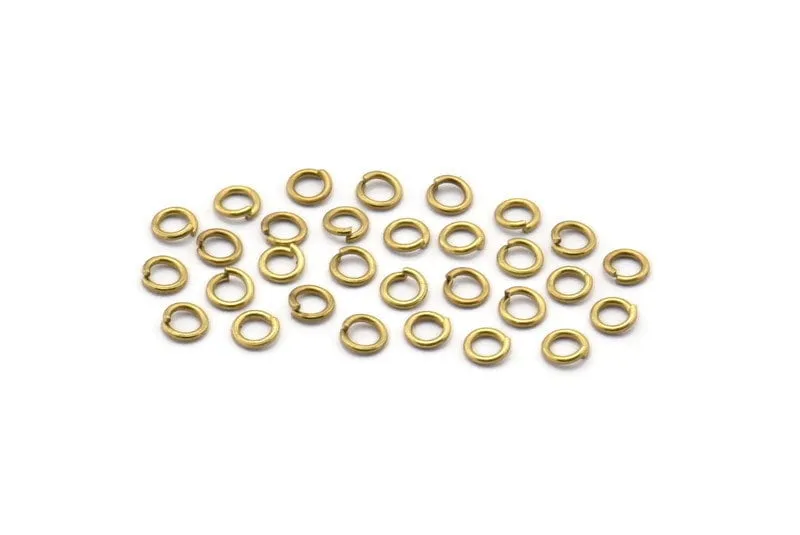 3.5mm Jump Rings - 250 Raw Brass Jump Rings, Findings (3.5x0.6mm) BS 1845