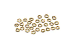 3.5mm Jump Rings - 250 Raw Brass Jump Rings, Findings (3.5x0.7mm) BS 1846