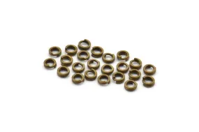 4mm Double Jump Ring - 250 Antique Bronze Brass Double Jump Rings , Split Rings (4x.080mm) A0729