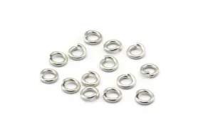 5mm Jump Rings, 250 Silver Brass Jump Rings, Connectors (5x1mm) (b0066)