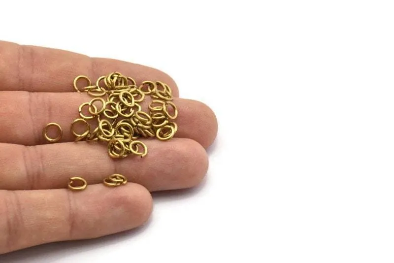 6mm Jump Rings - 1500 Raw Brass Jump Rings (6x1mm) A0357