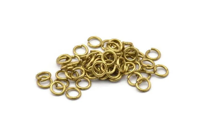 6mm Jump Rings - 1500 Raw Brass Jump Rings (6x1mm) A0357