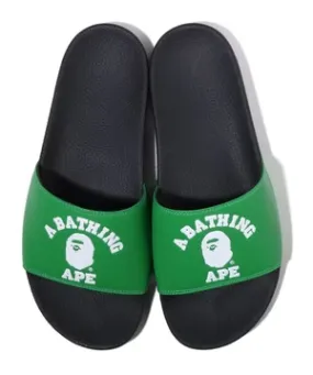 A Bathing Ape College Slide Sandal  Green