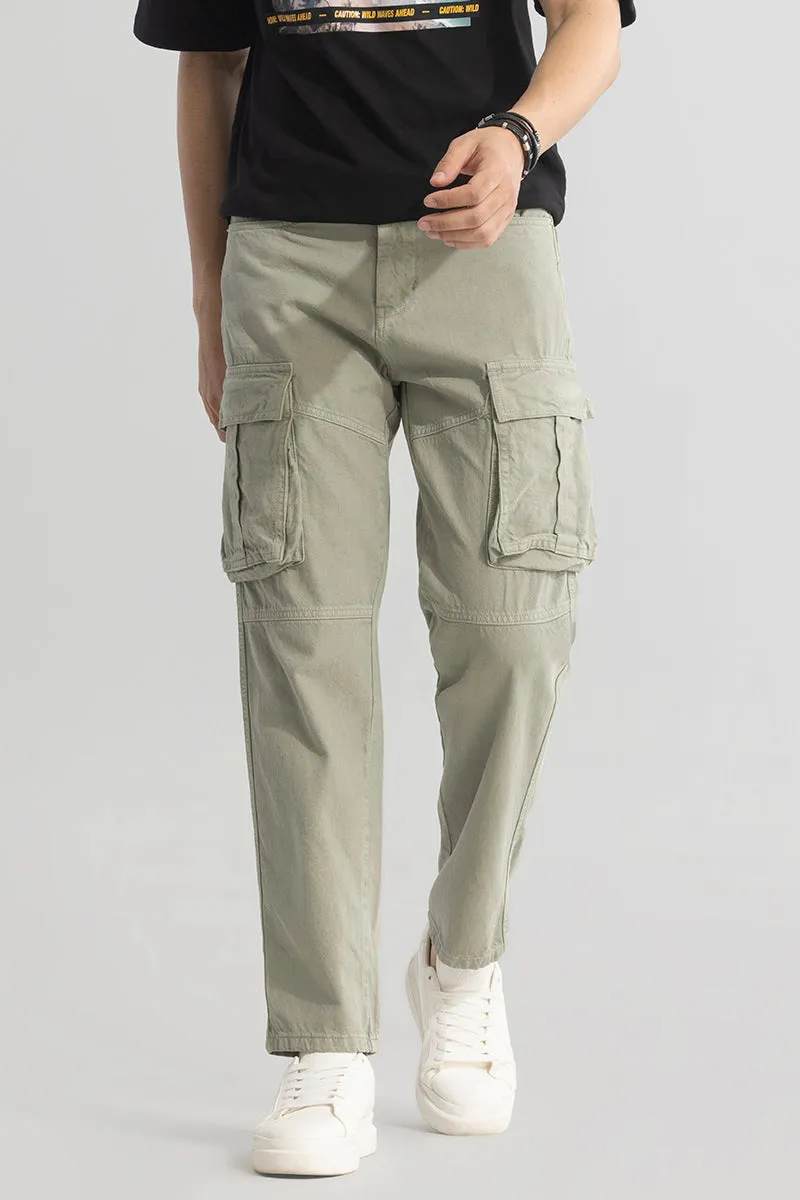 Adventure-Ready Moss Green Cargo Jeans