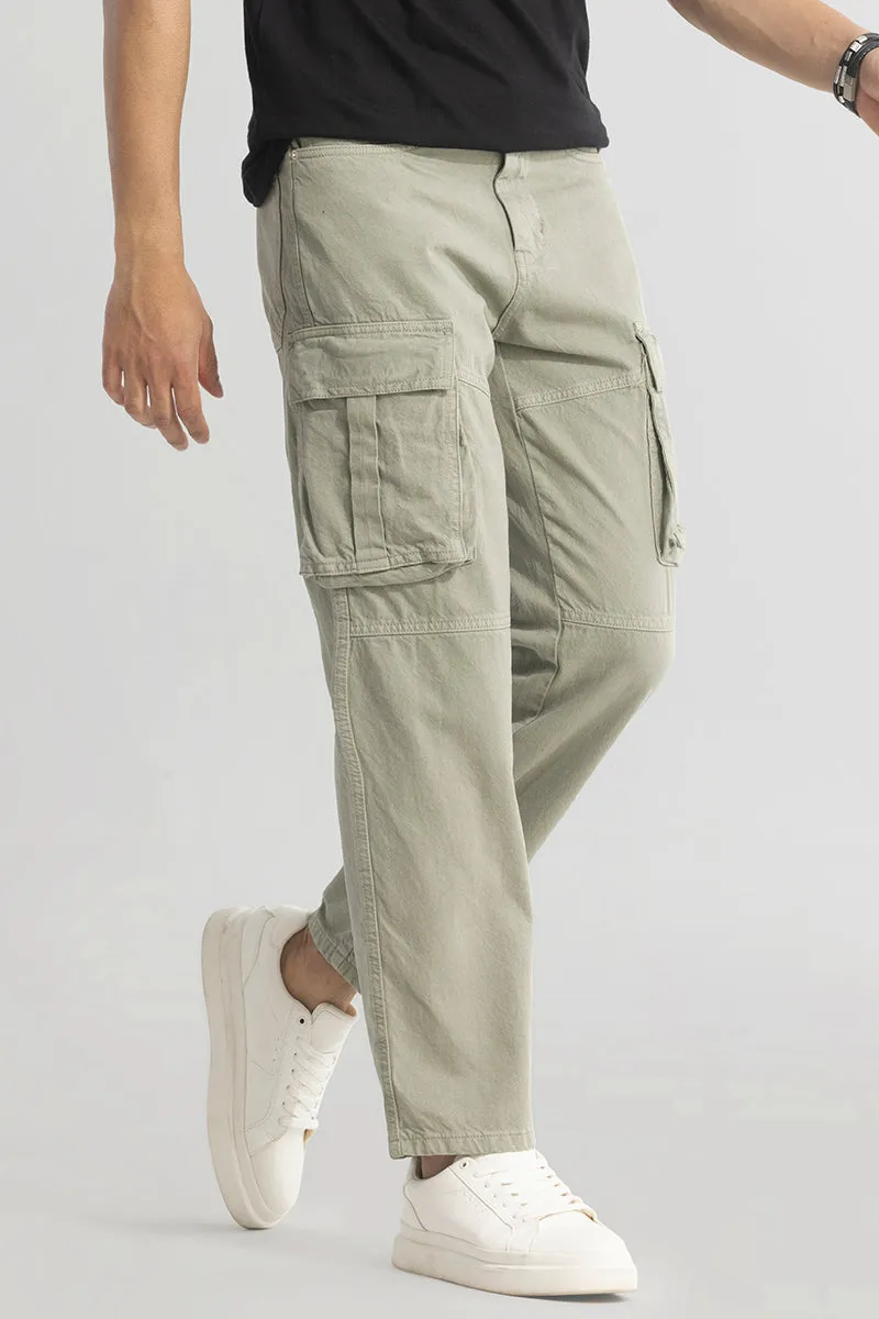 Adventure-Ready Moss Green Cargo Jeans