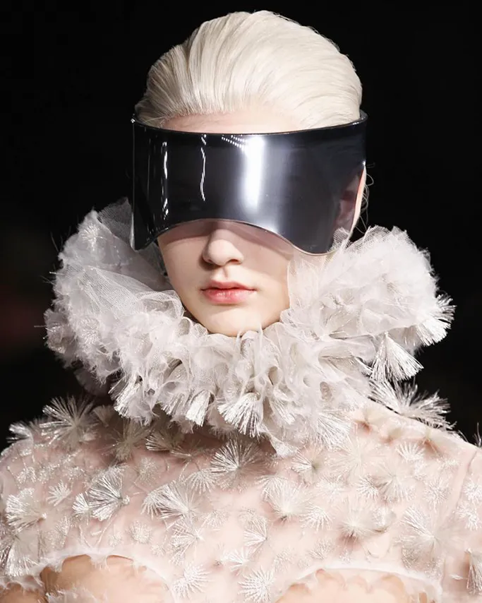 Alexander McQueen Fall 2012 Runway Silver Mirror Visor