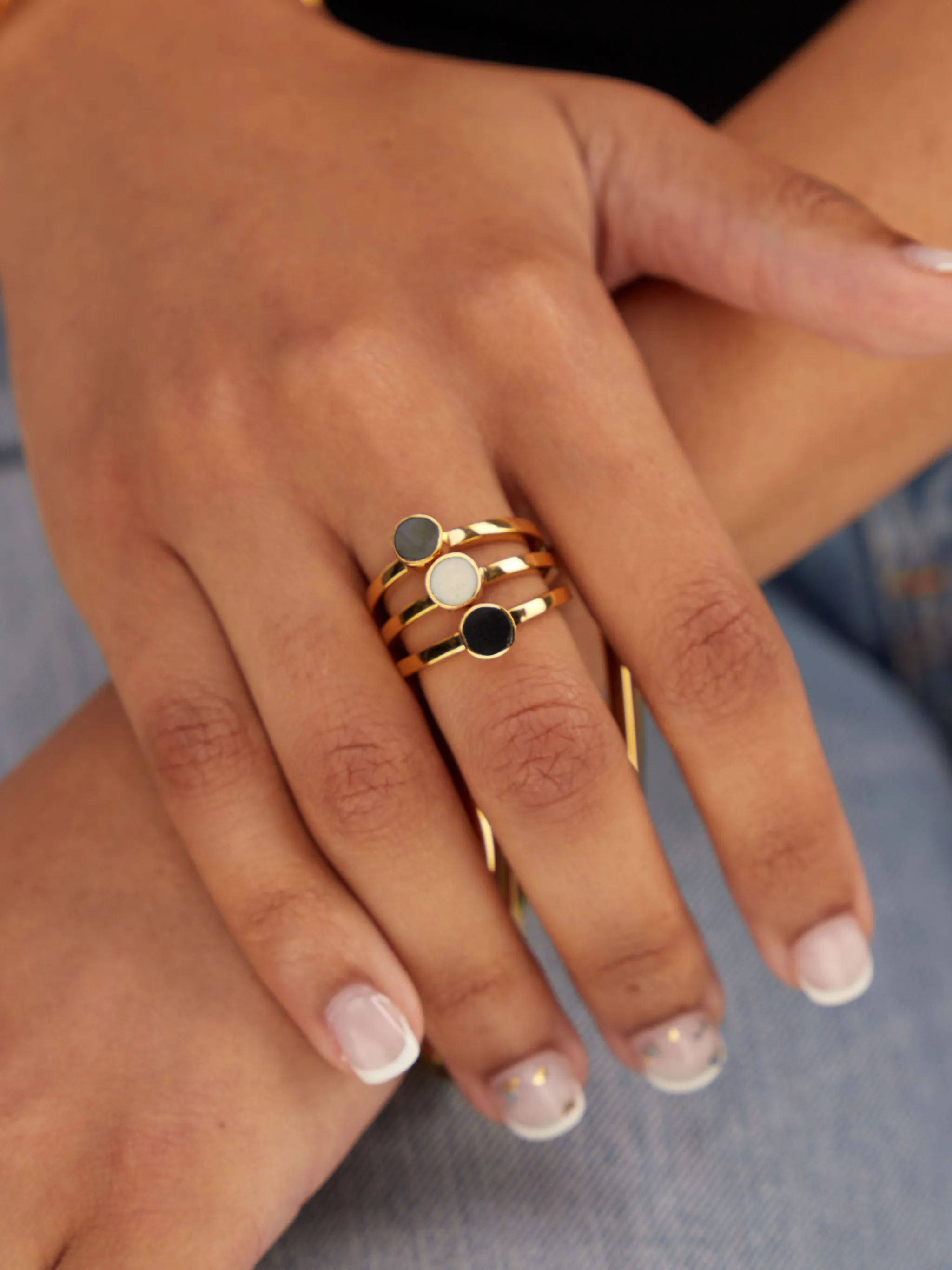 Anga Multicolor Stacking Rings