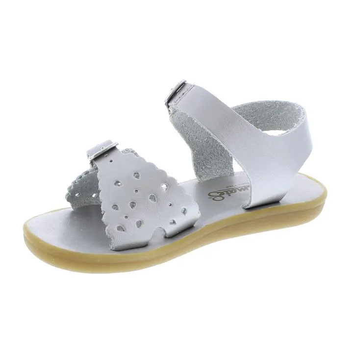 Ariel Casual Kid's Sandal - Silver Leather