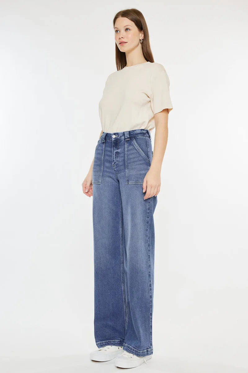 Astra High Rise Wide Leg Jeans