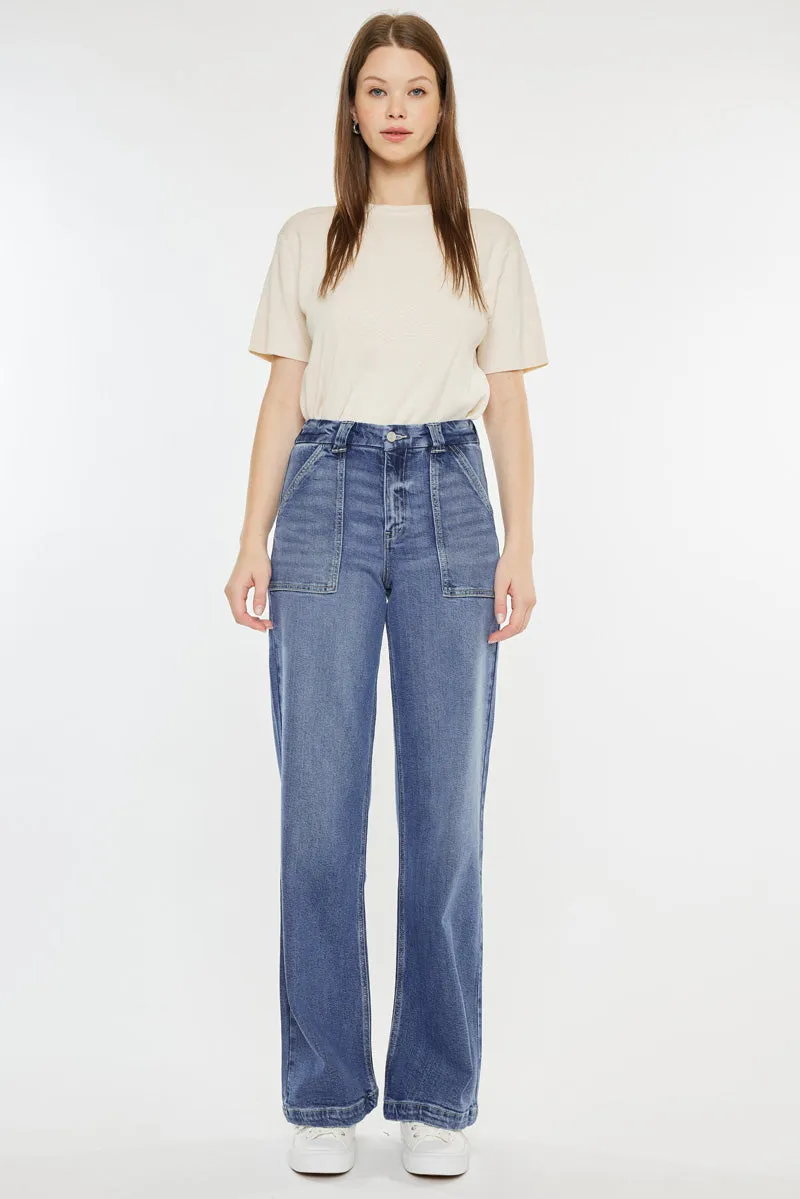 Astra High Rise Wide Leg Jeans