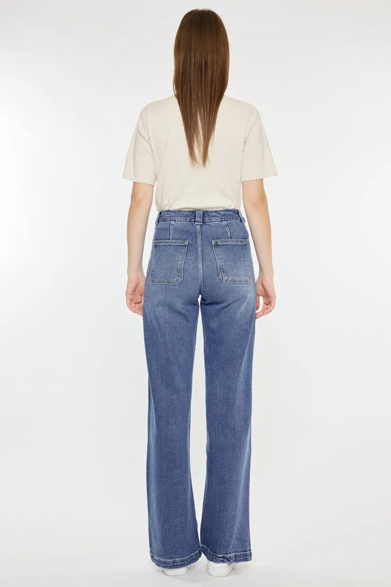 Astra High Rise Wide Leg Jeans