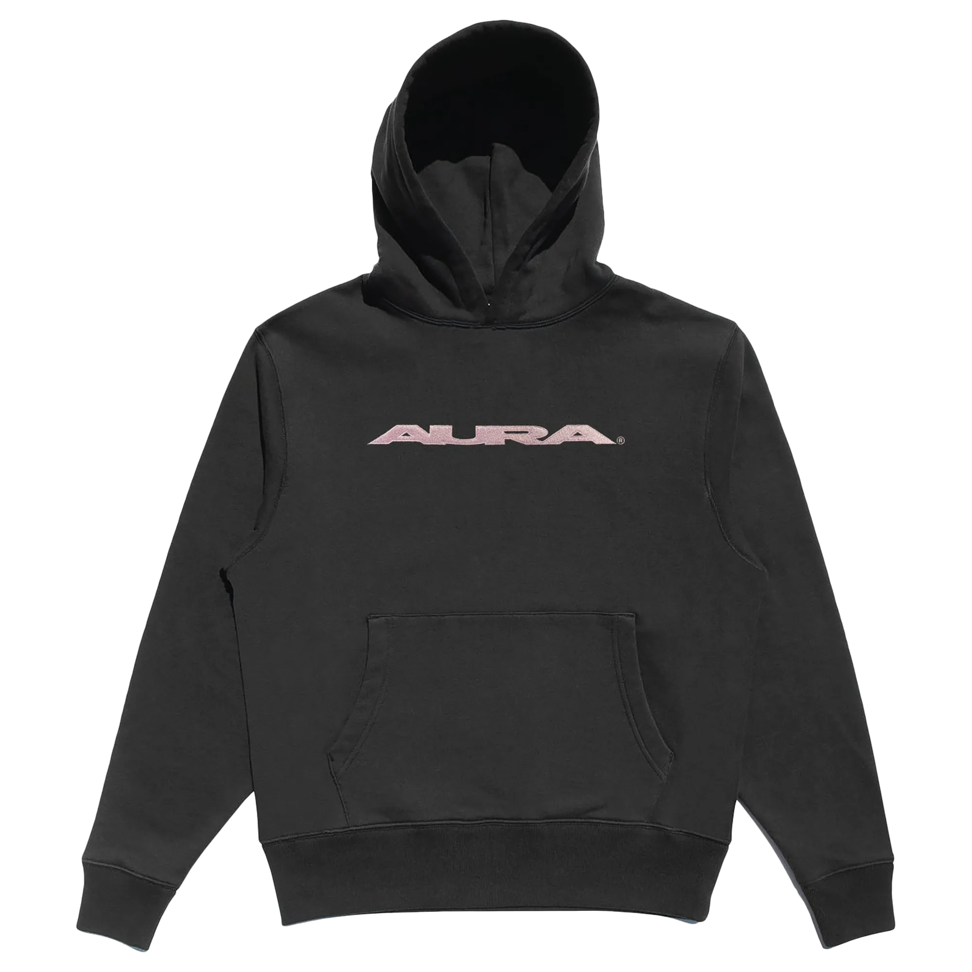 Aura Embroidered Black Hoodie