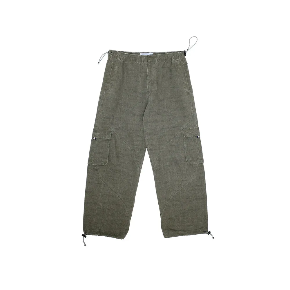 Baggy Slant Cargo Pants (Washed Olive)