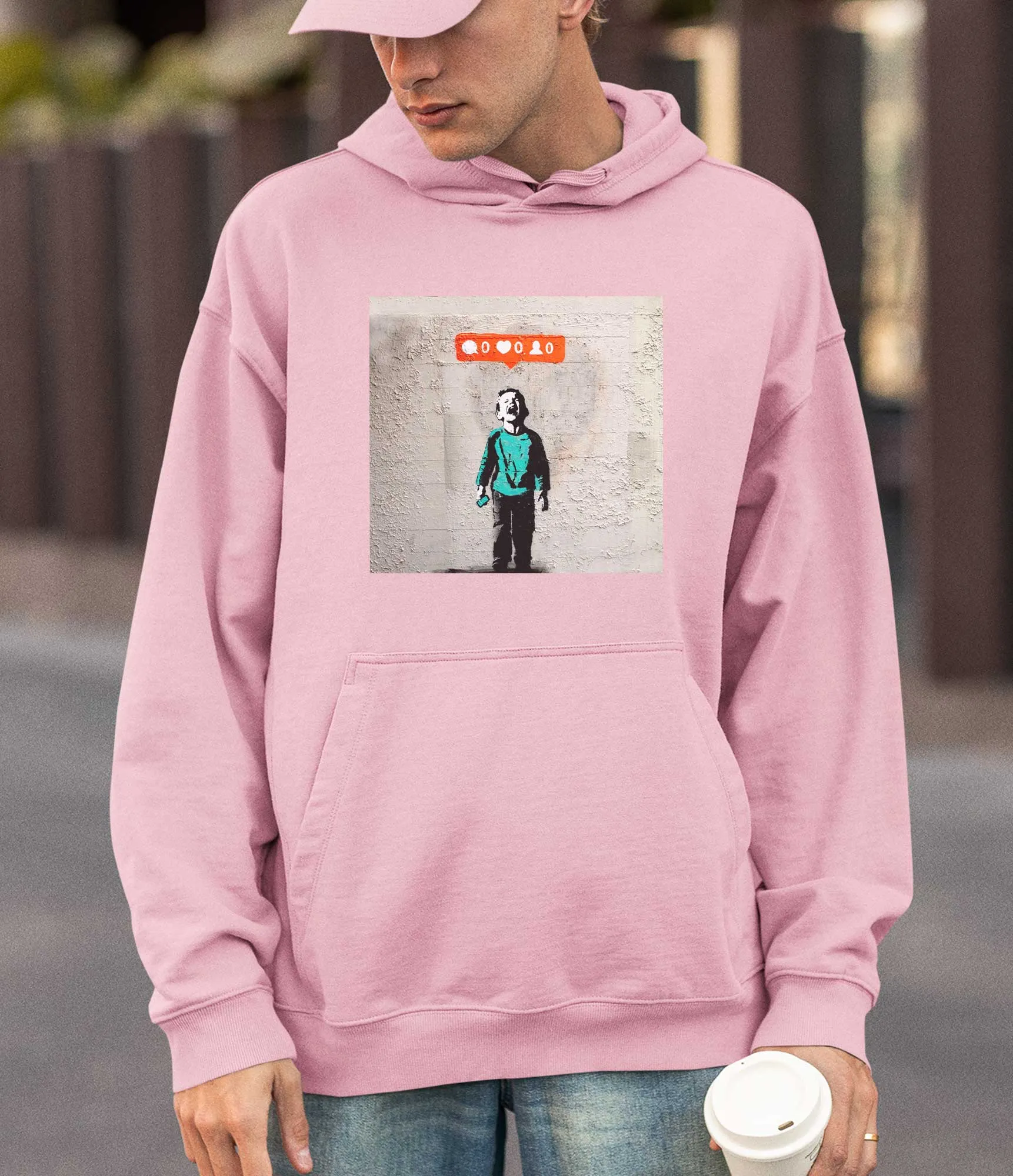 Banksy Hoodie - Social Media Boy