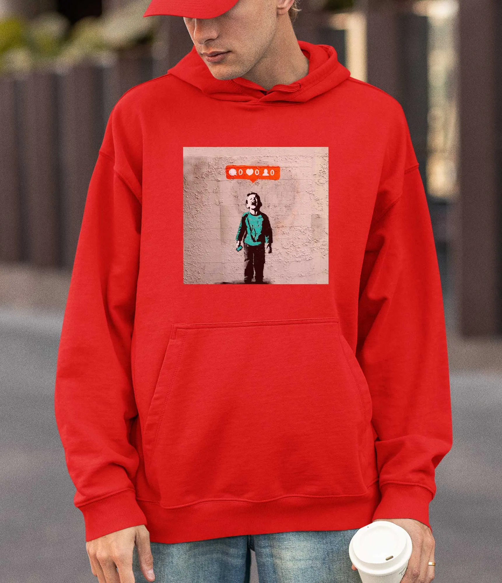 Banksy Hoodie - Social Media Boy