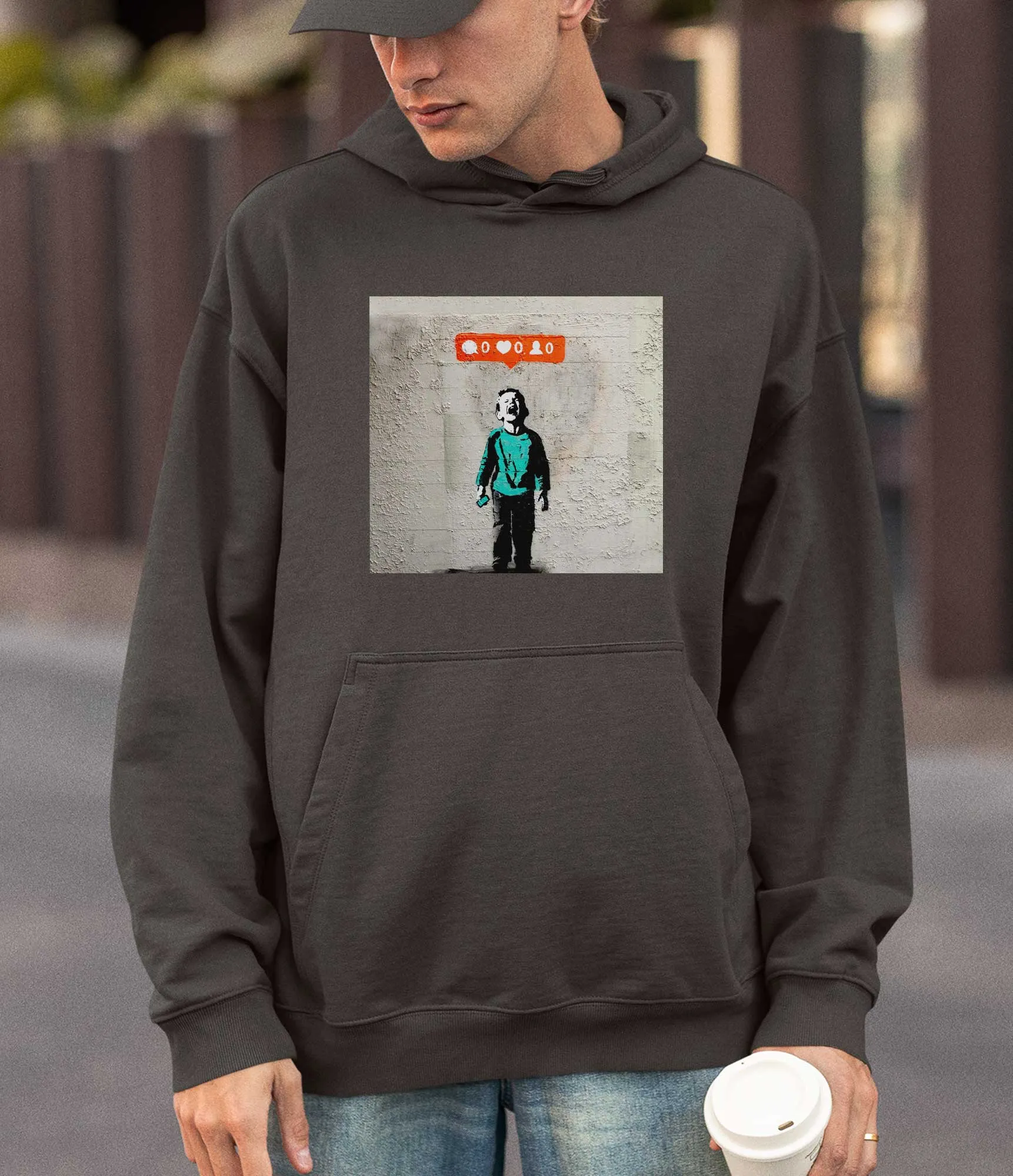 Banksy Hoodie - Social Media Boy