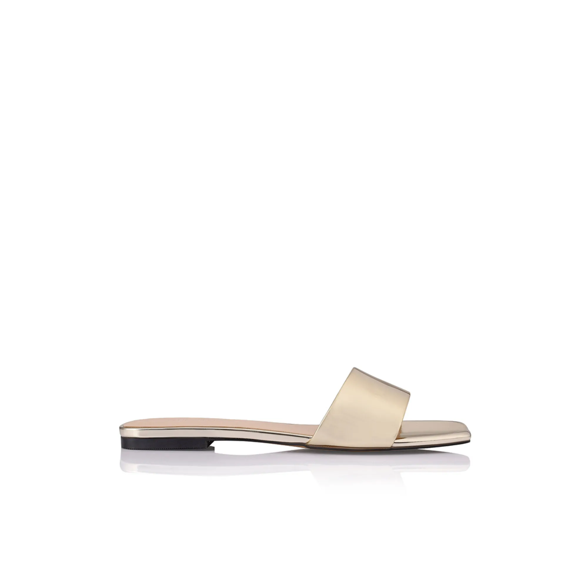 Bianca Sandal Gold Metallic Patent