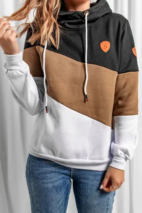 Black Colorblock Hoodie