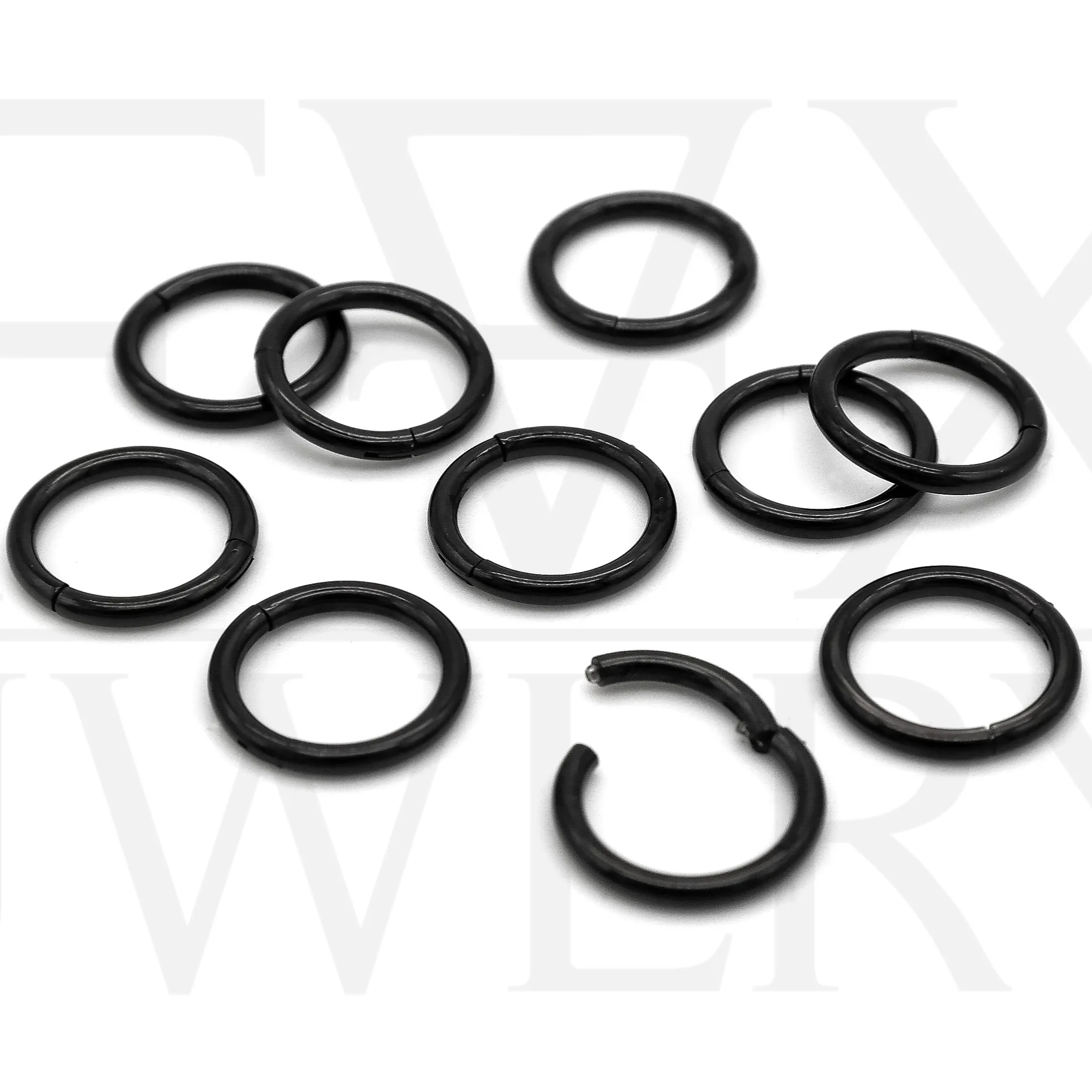 Black Steel Stack Rings