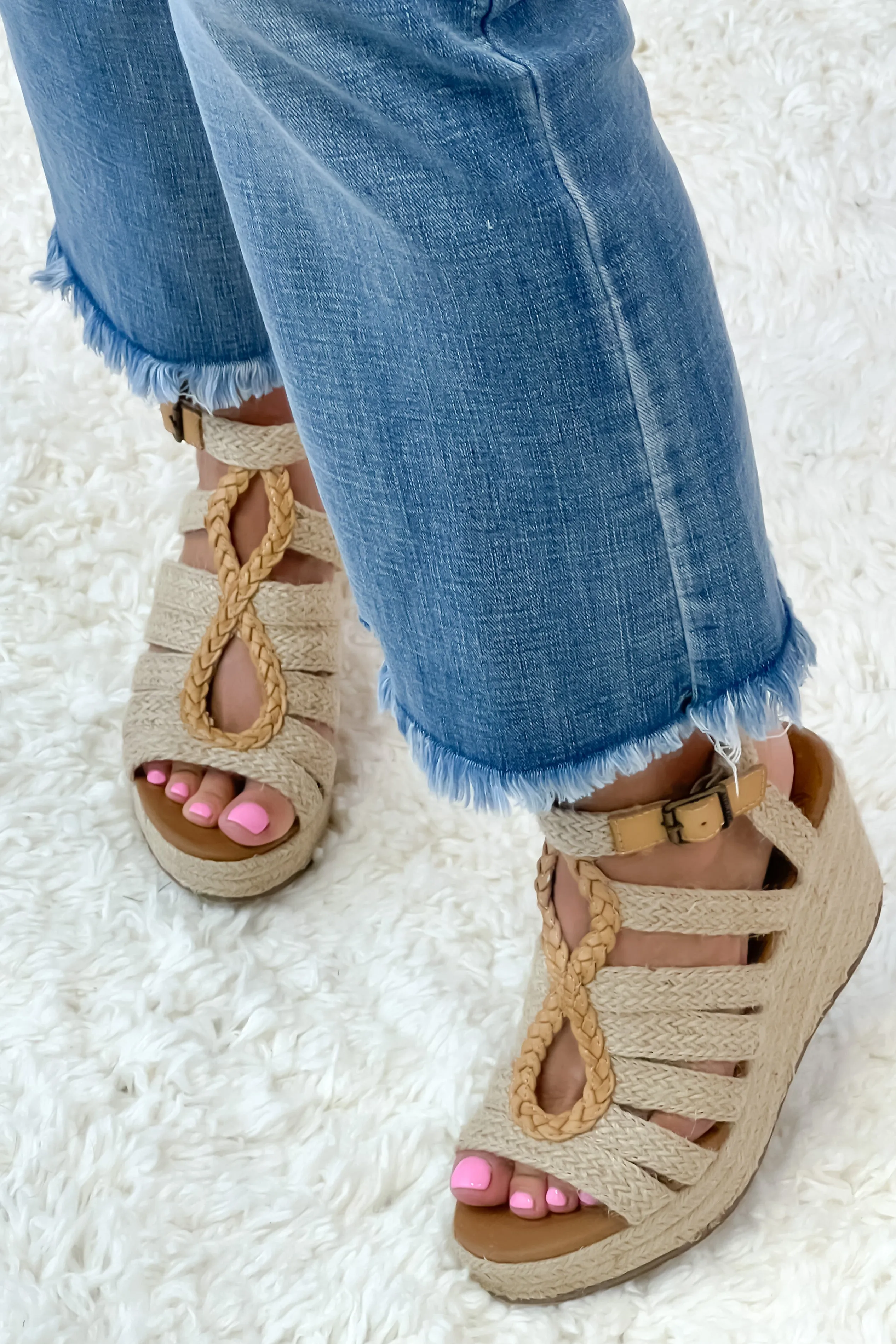 Blowfish Pazazz Rope Wedge Sandal : Natural/Jute