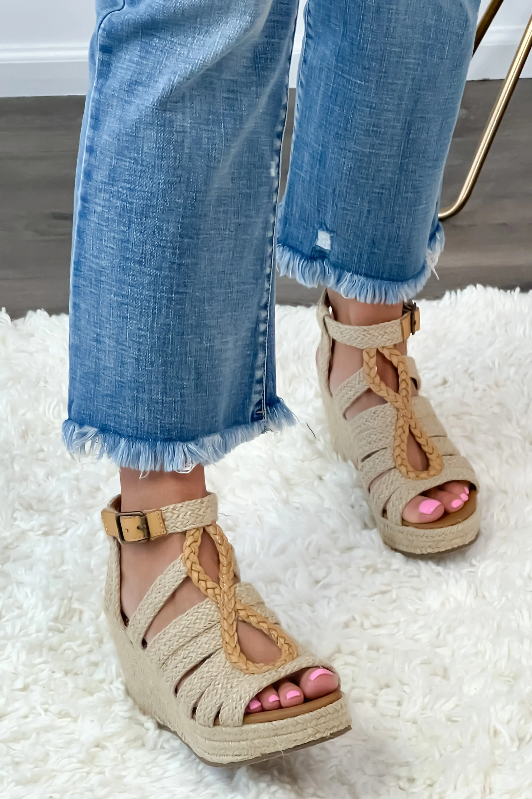 Blowfish Pazazz Rope Wedge Sandal : Natural/Jute