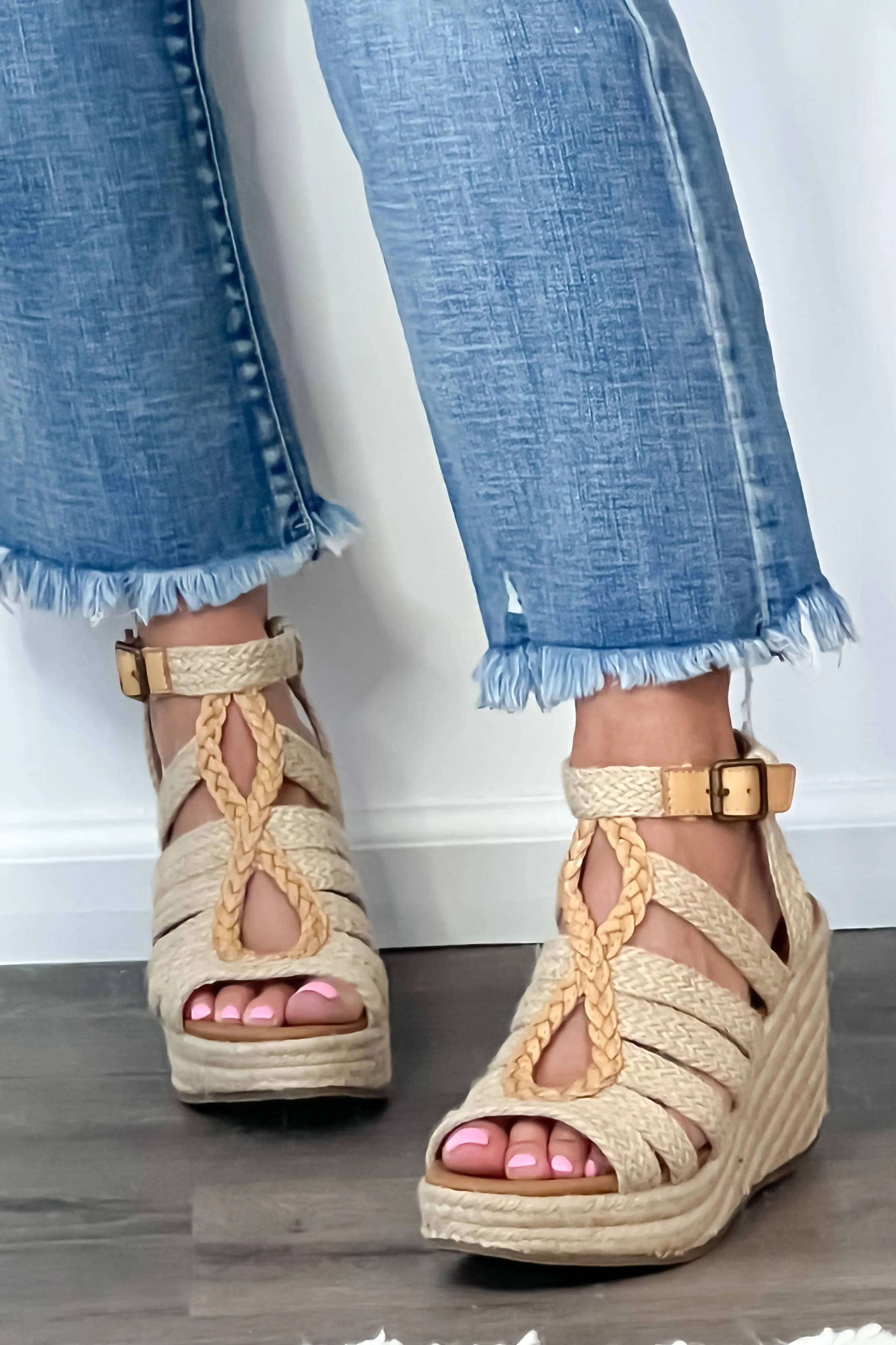 Blowfish Pazazz Rope Wedge Sandal : Natural/Jute