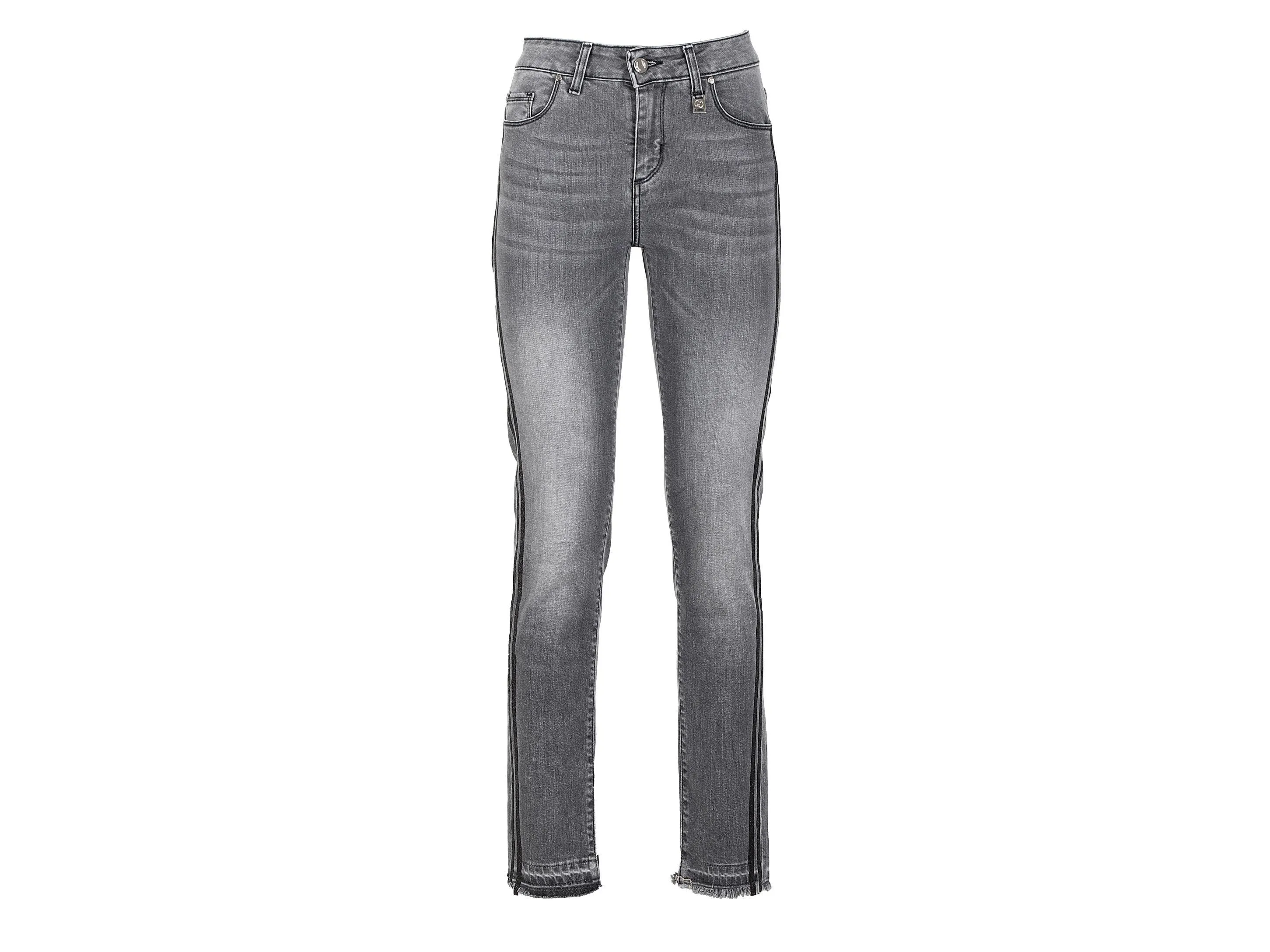 CAFENOIR Jeans Bande Pailettes Grigio JJ0006