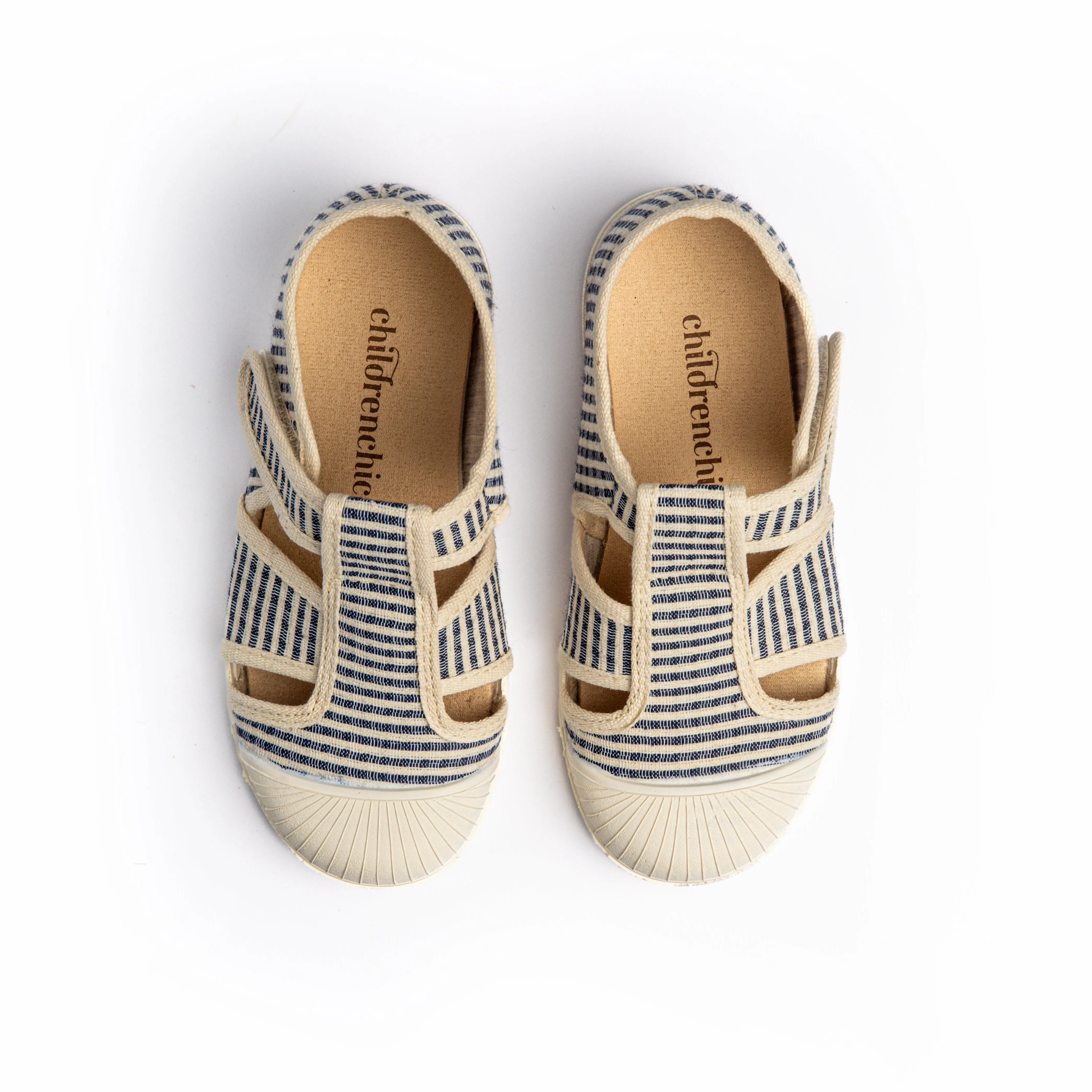 Canvas Captoe Sandal in Stripes