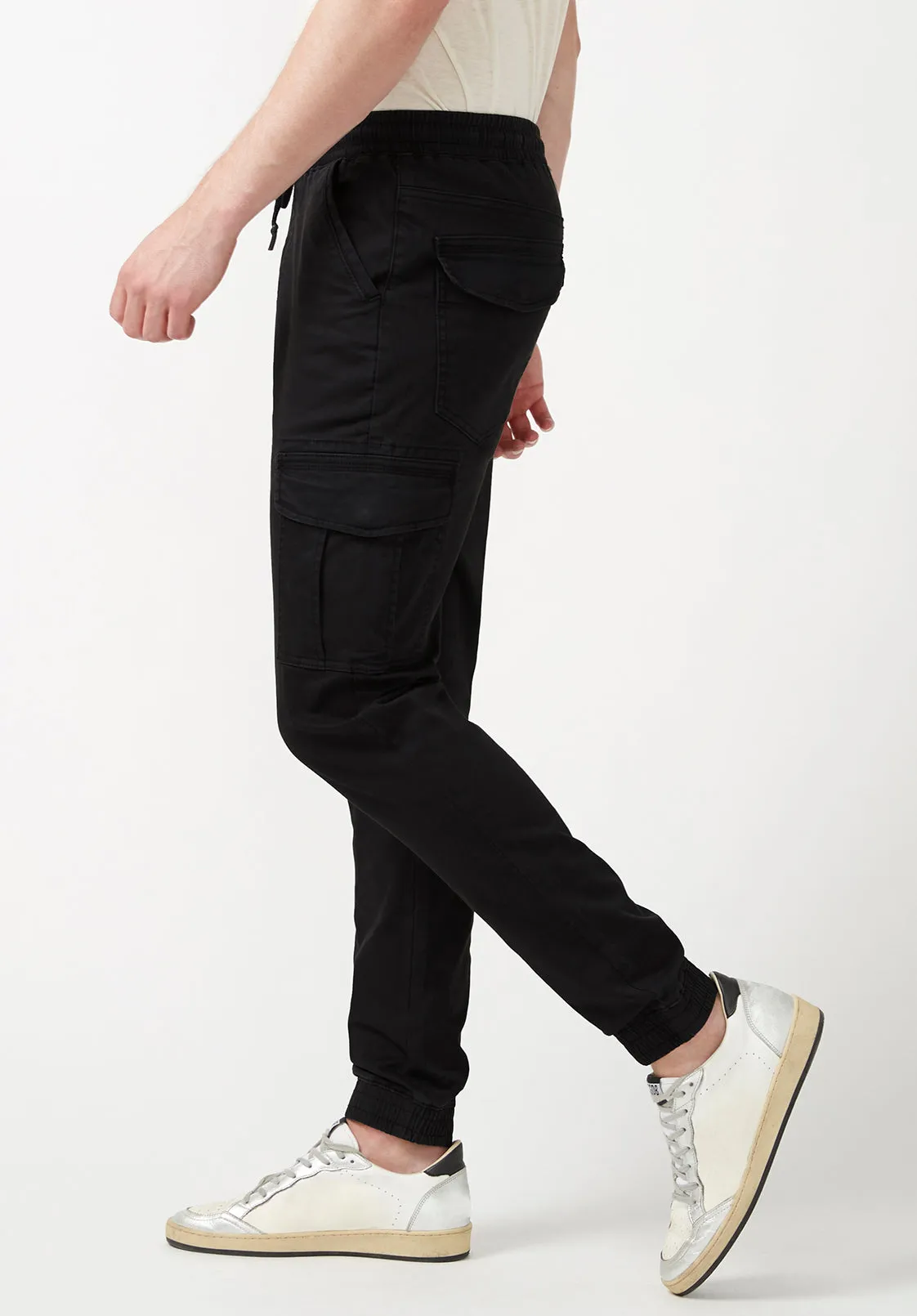 Cargo Tom Men's Jogger Pants in Black - BM22930