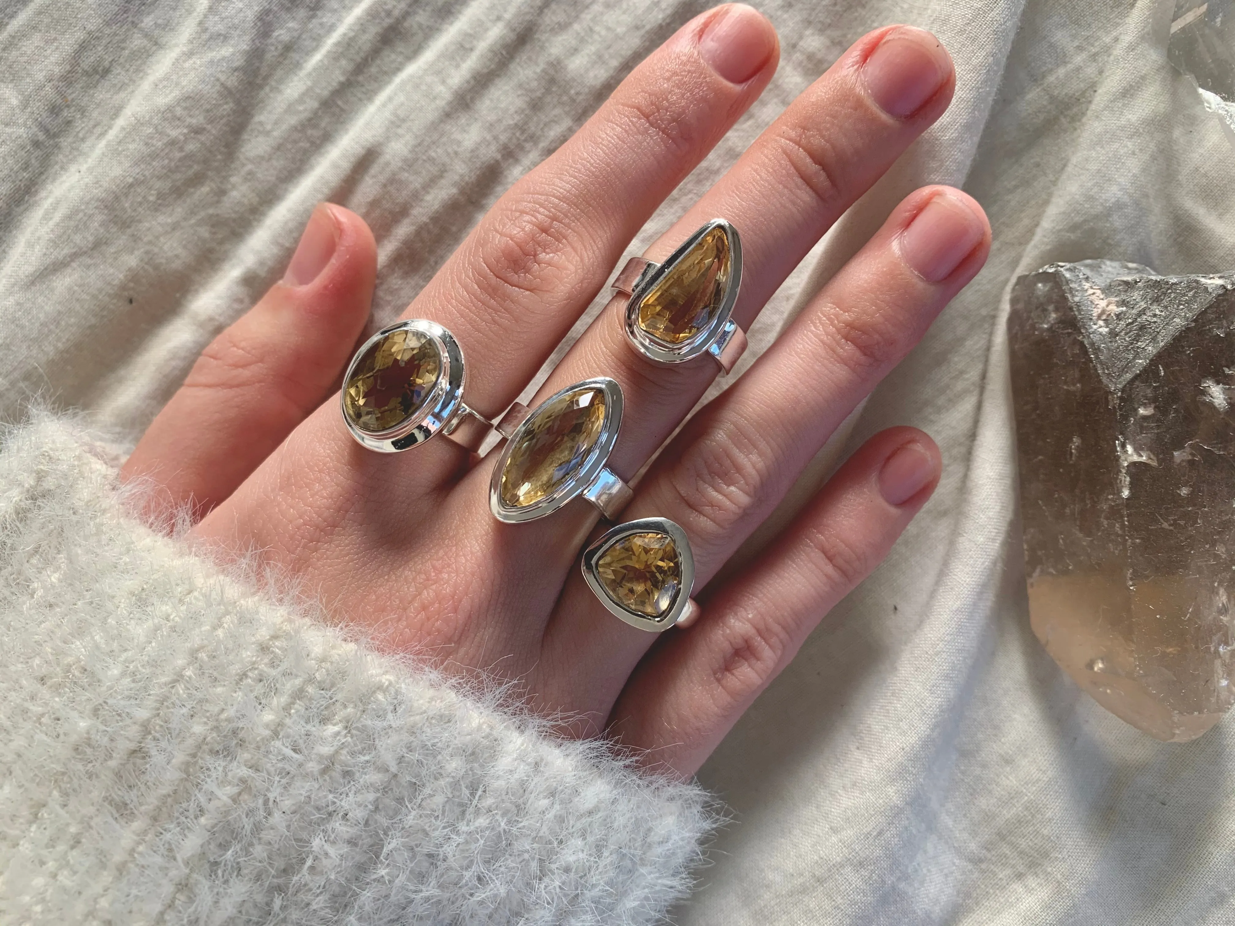 Citrine Ansley Rings - Mixed (US 6.5 & 7)