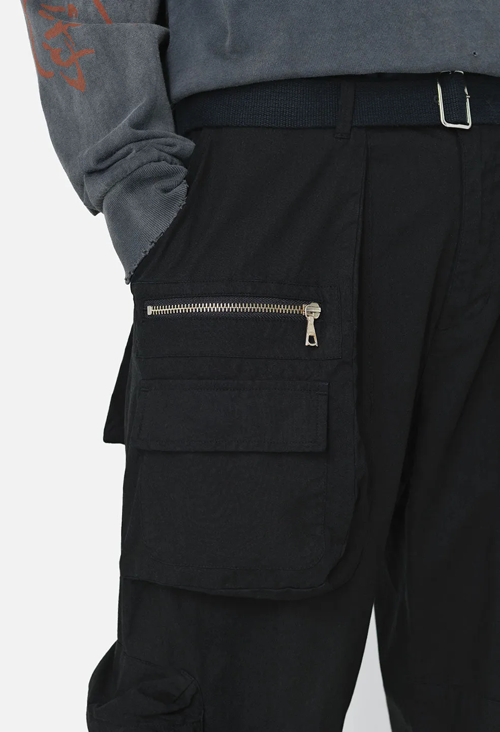 Cotton Himalayan Cargo Pants / Black