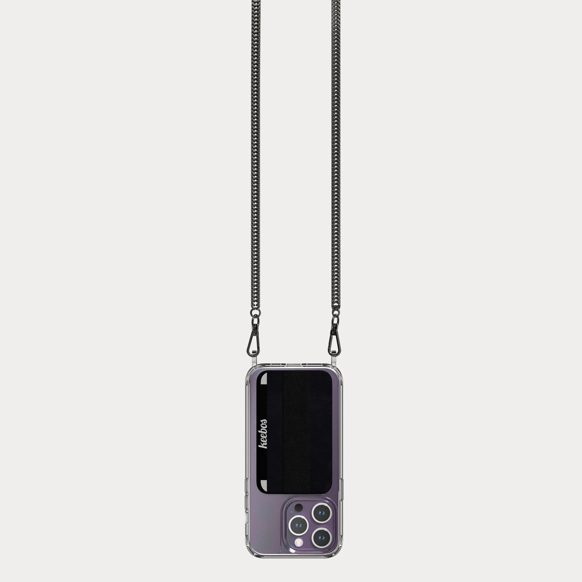 Crossbody iPhone Case - Royal (Onyx Chain)