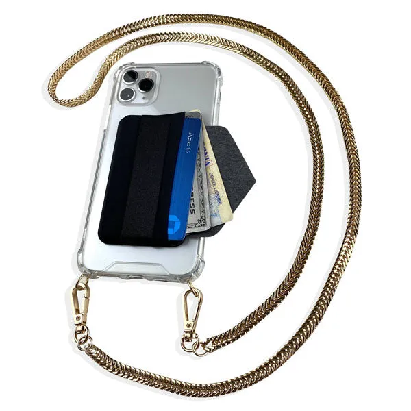 Crossbody Phone Case for Samsung - Royal (Gold Chain)