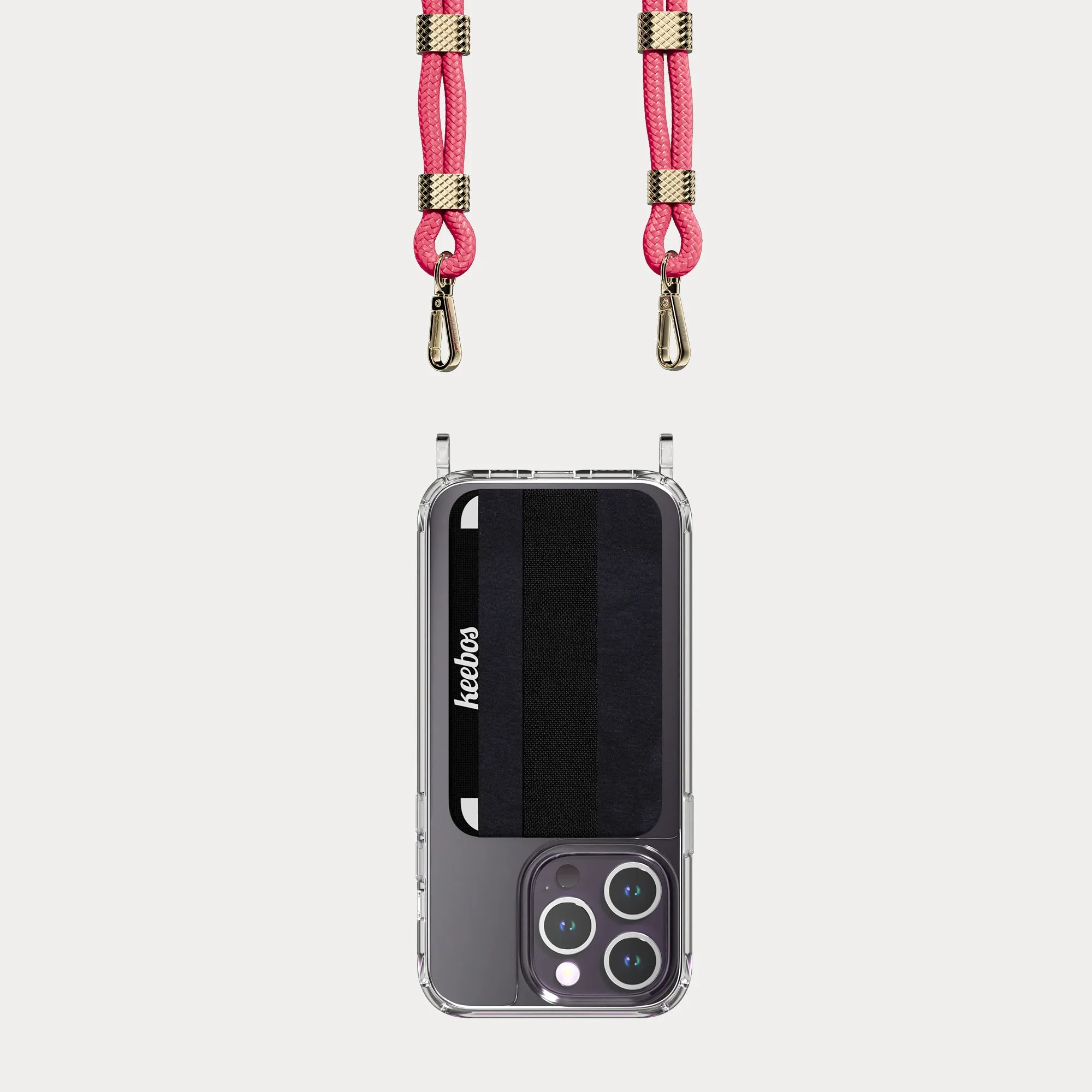 Crossbody Phone Case Necklace - Flower (Pink)