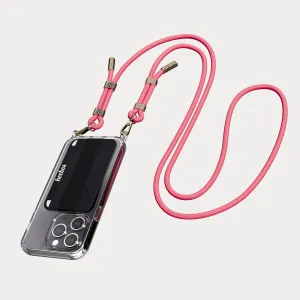 Crossbody Phone Case Necklace - Flower (Pink)