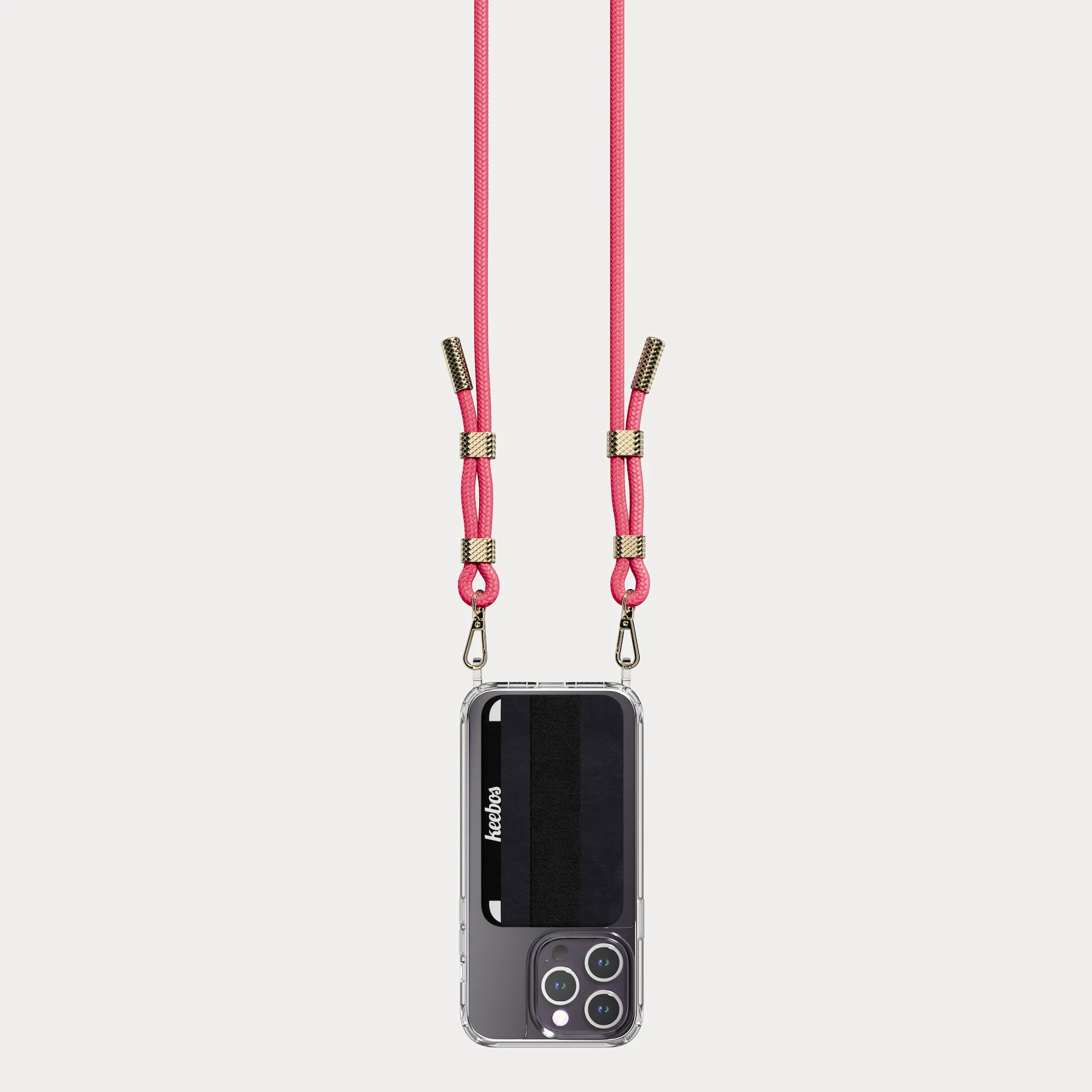 Crossbody Phone Case Necklace - Flower (Pink)