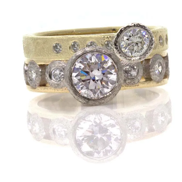 Custom Diamond Stacking Rings EK