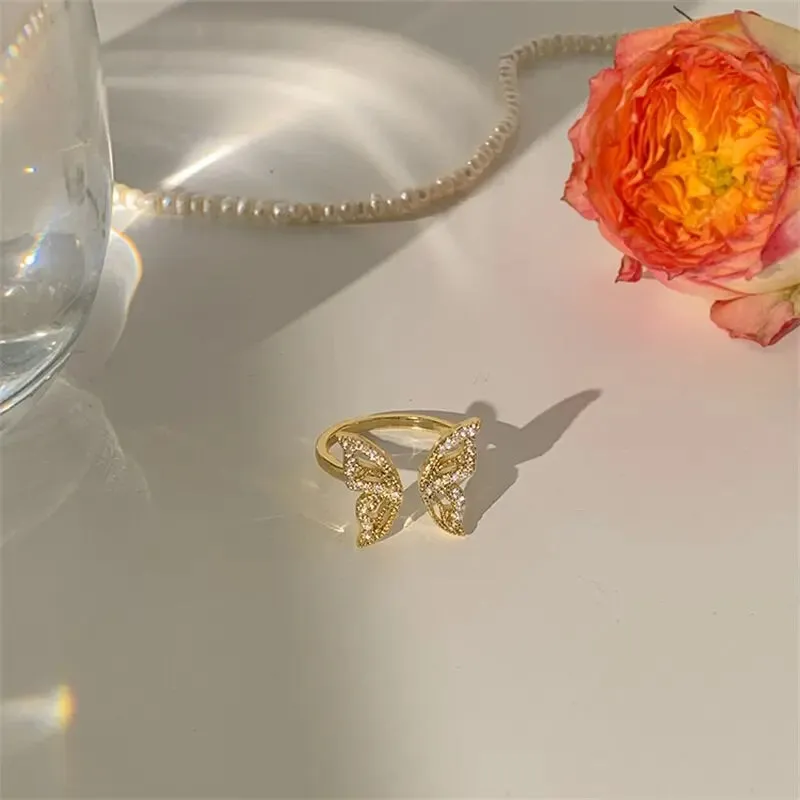 Dainty Butterfly Rings