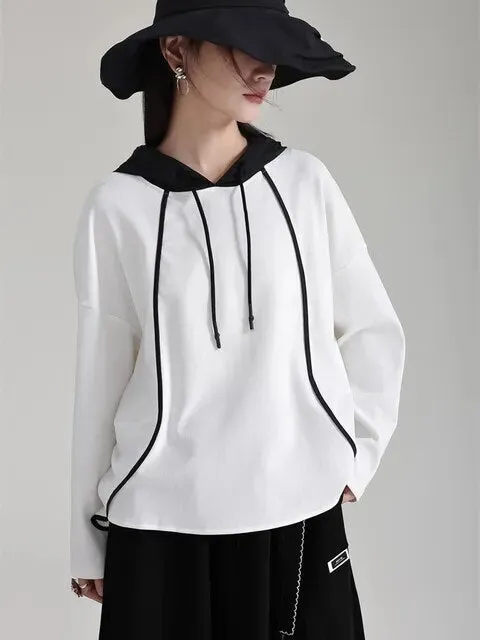 Daiyay Contrast Hoodie - White