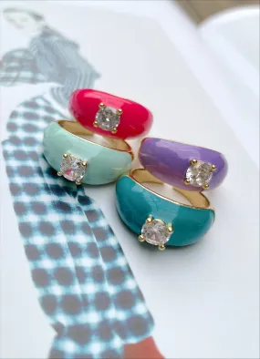 Enamel colored rings