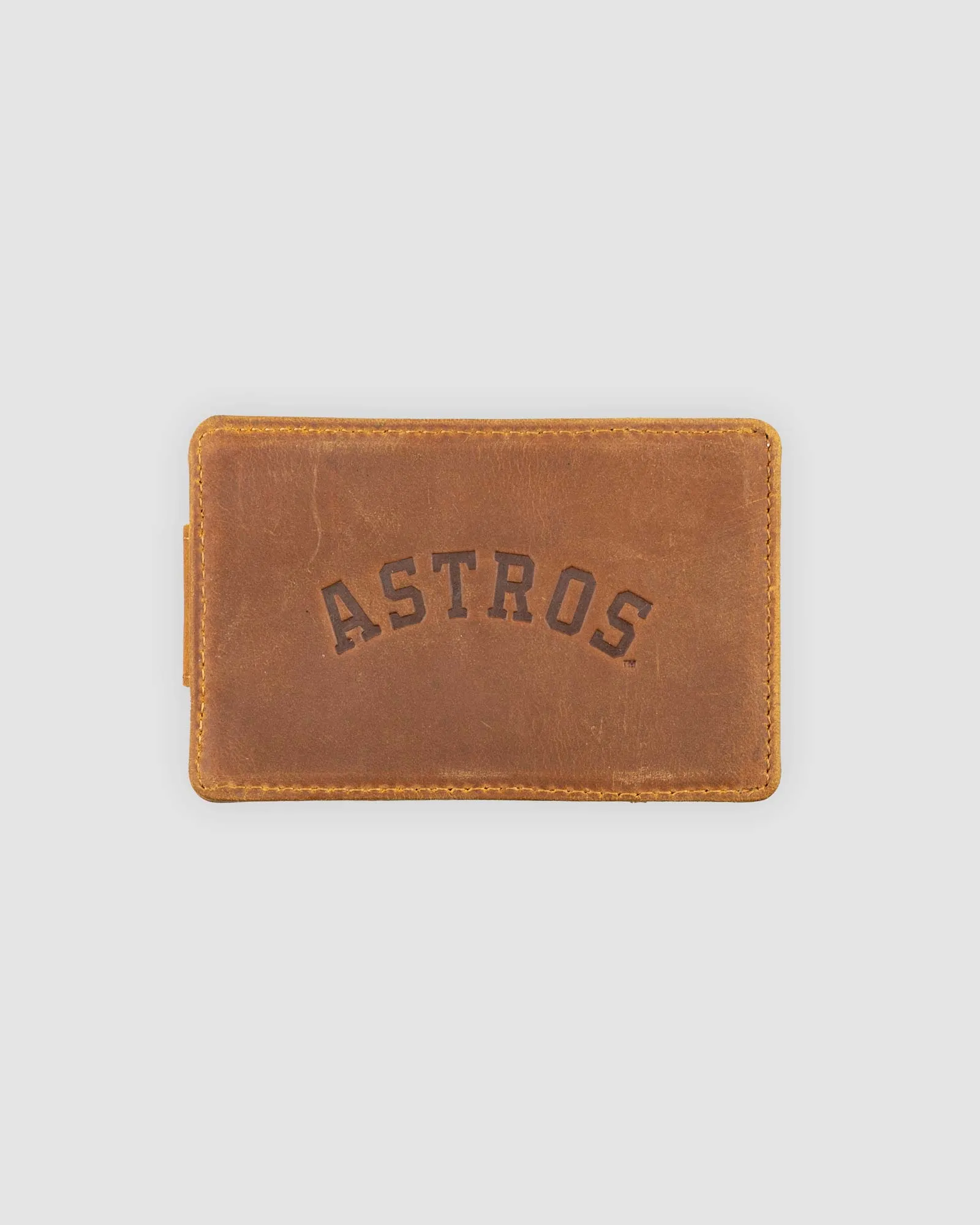 Flag Man Glove Leather Money Clip Wallet - Houston Astros