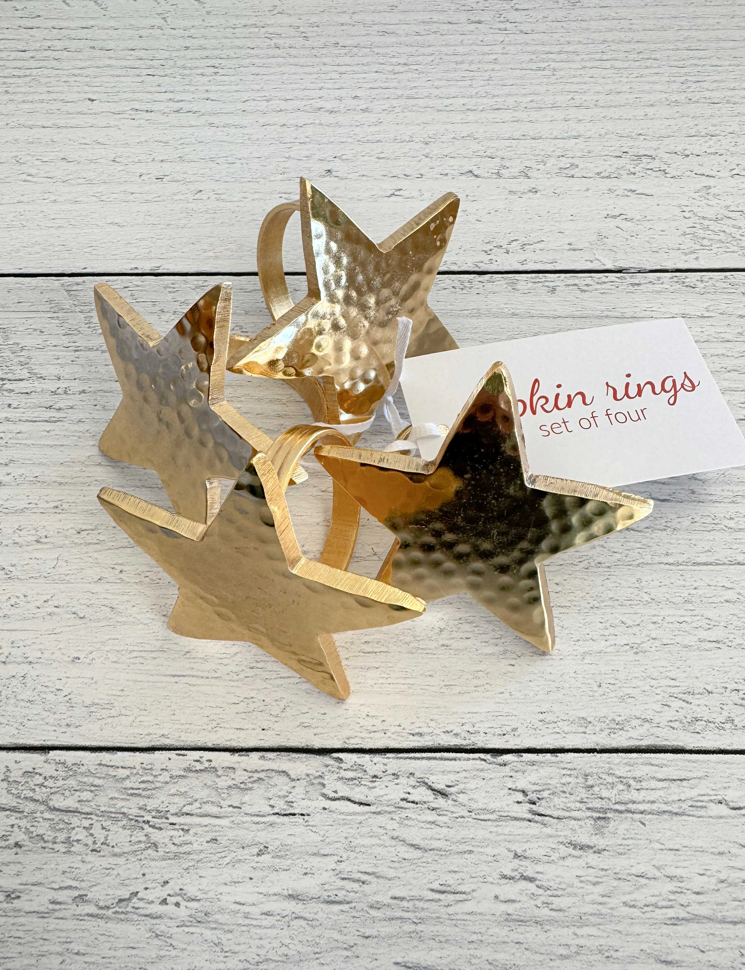 Gold Star Napkin Rings