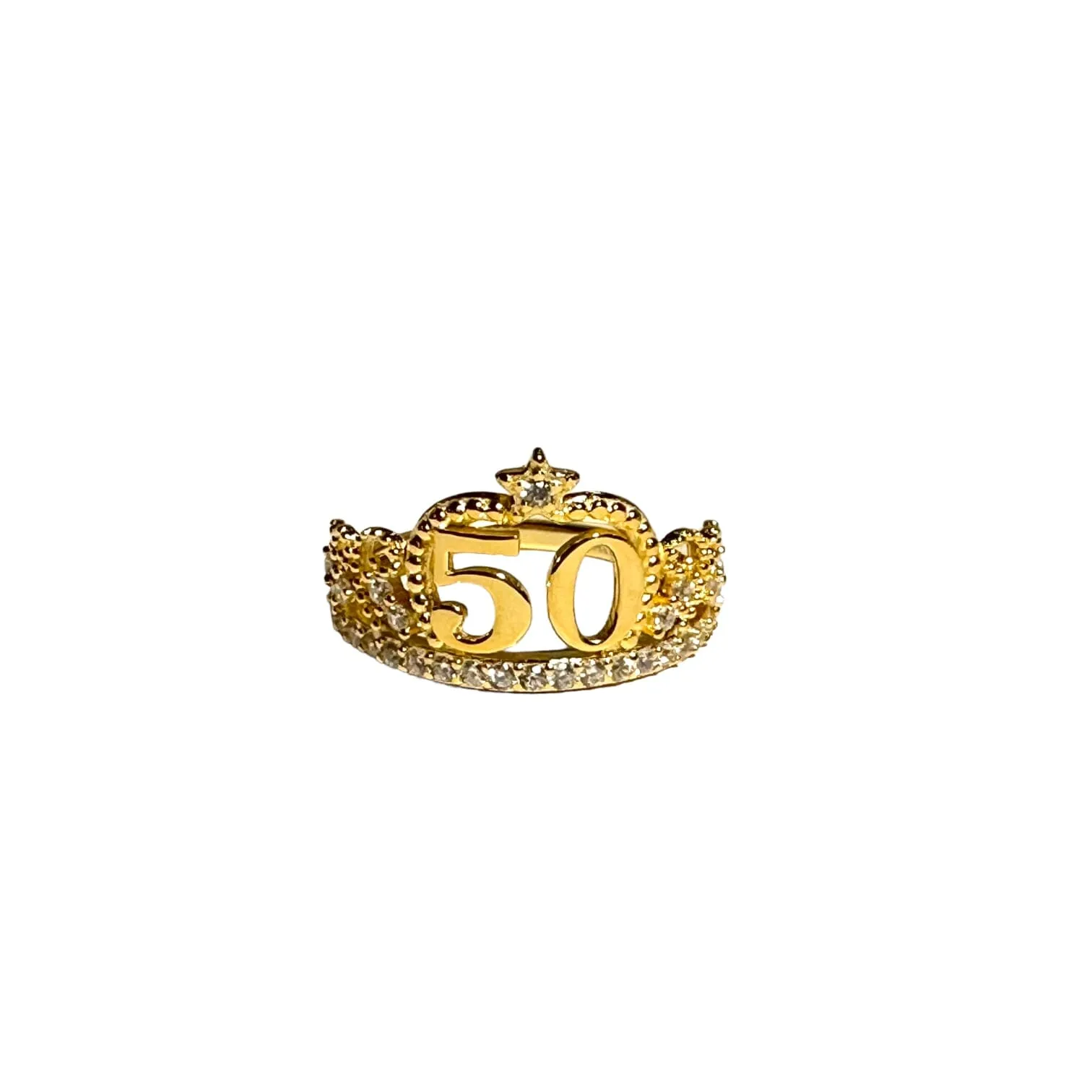 Golden Silver Anniversary Rings