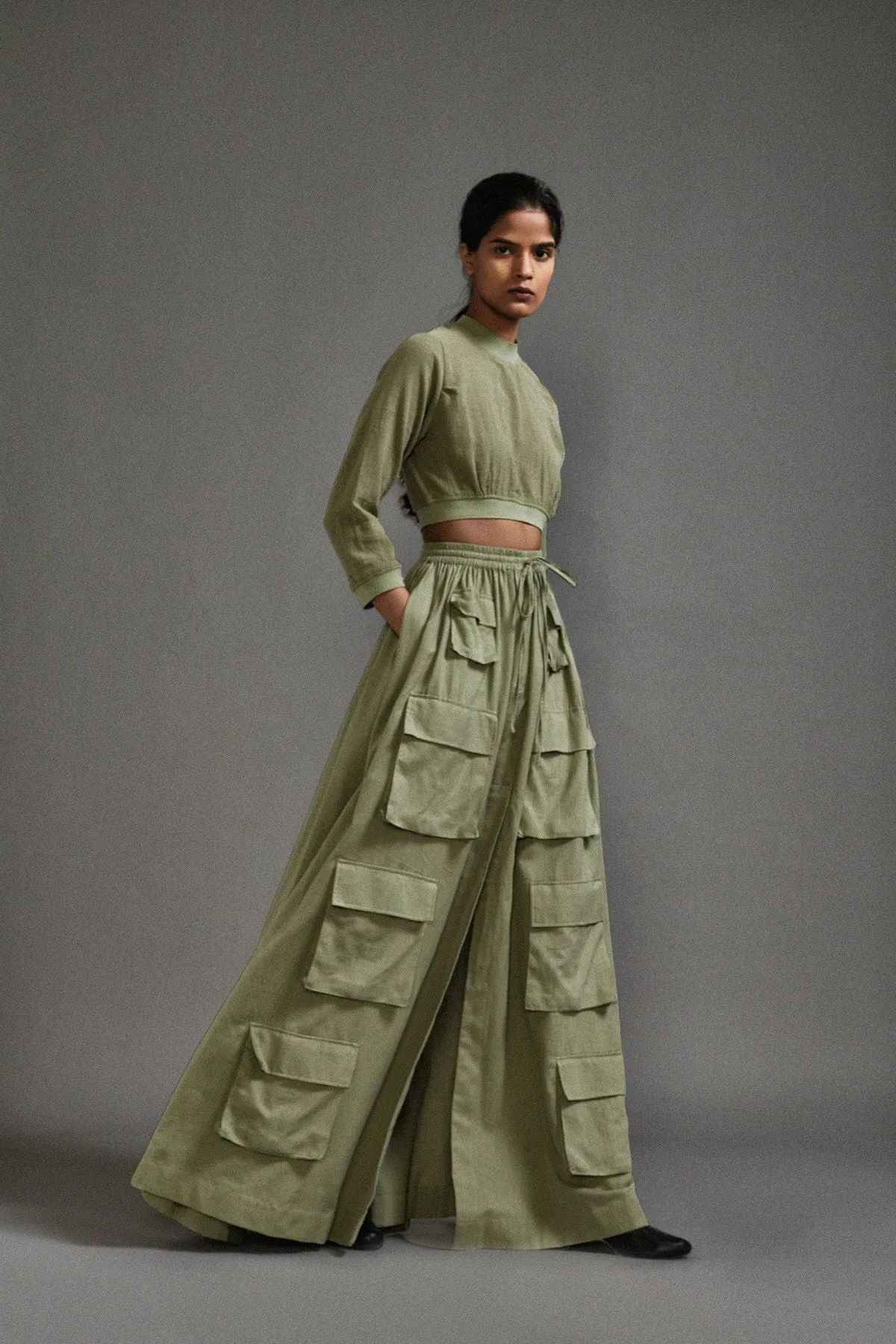 Green Cargo Skirt