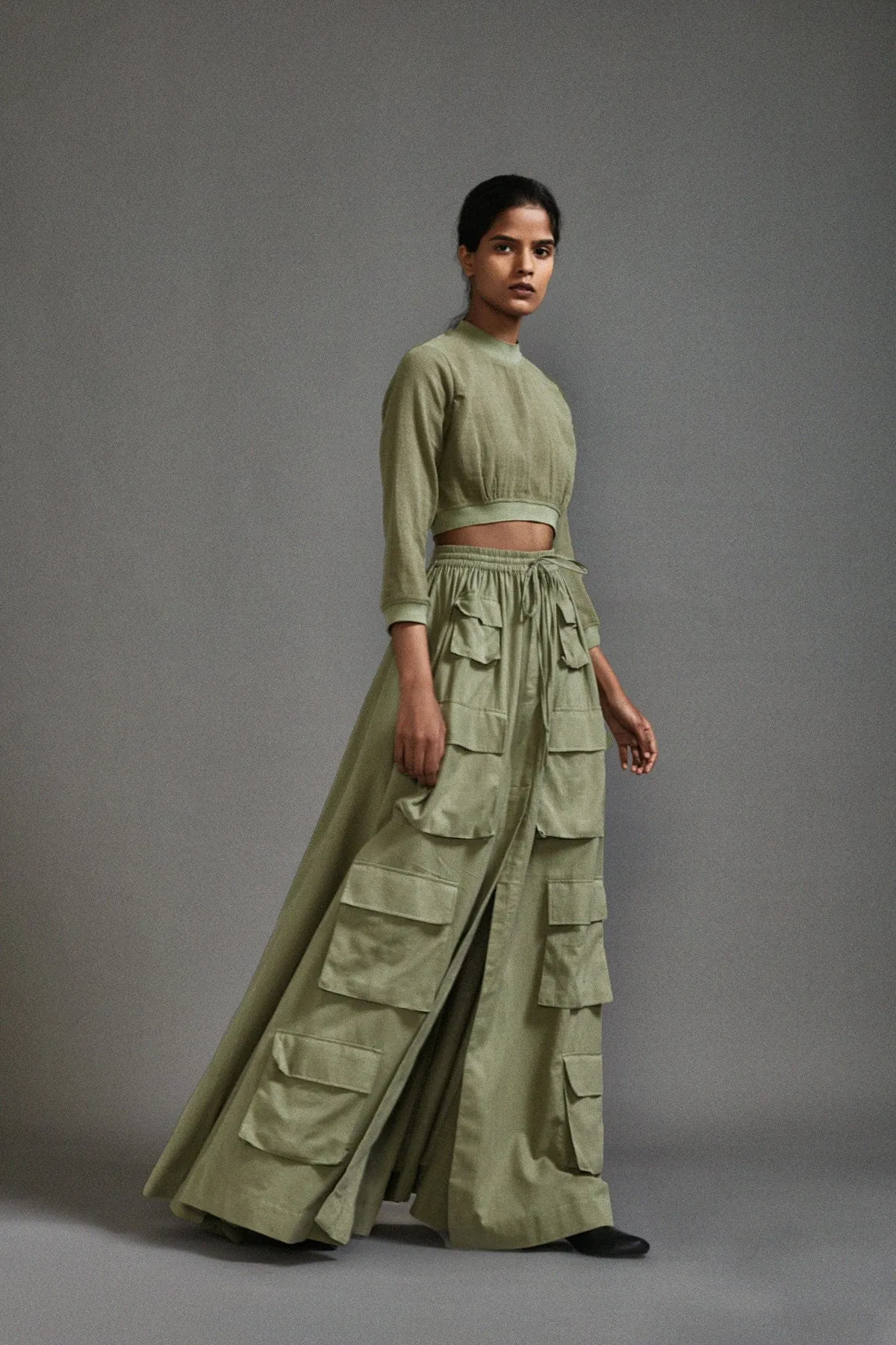 Green Cargo Skirt