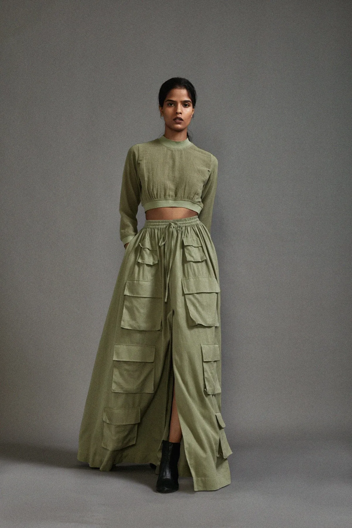 Green Cargo Skirt