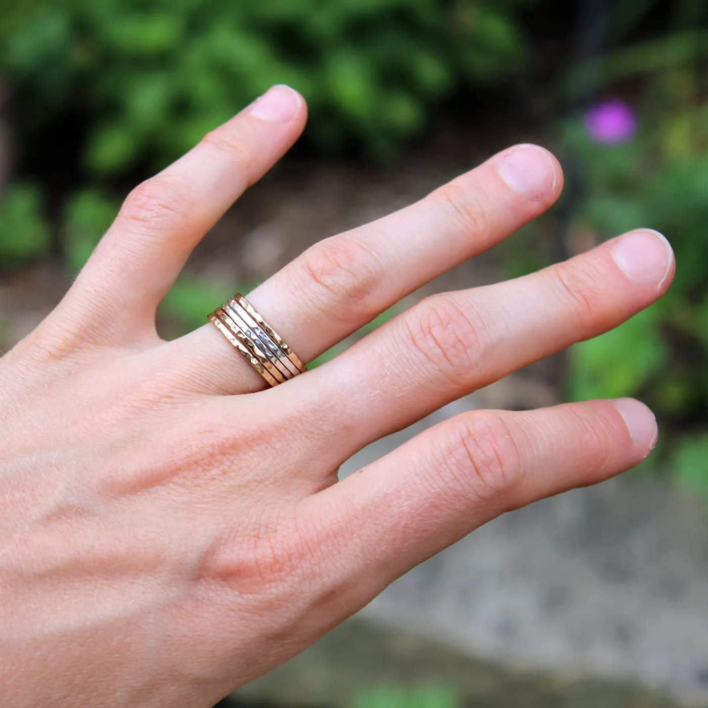 Hammered Stacking Rings