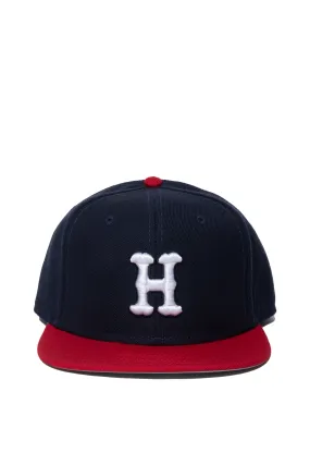 HOMERUN H LOGO FLAT VISOR CAP NAVY