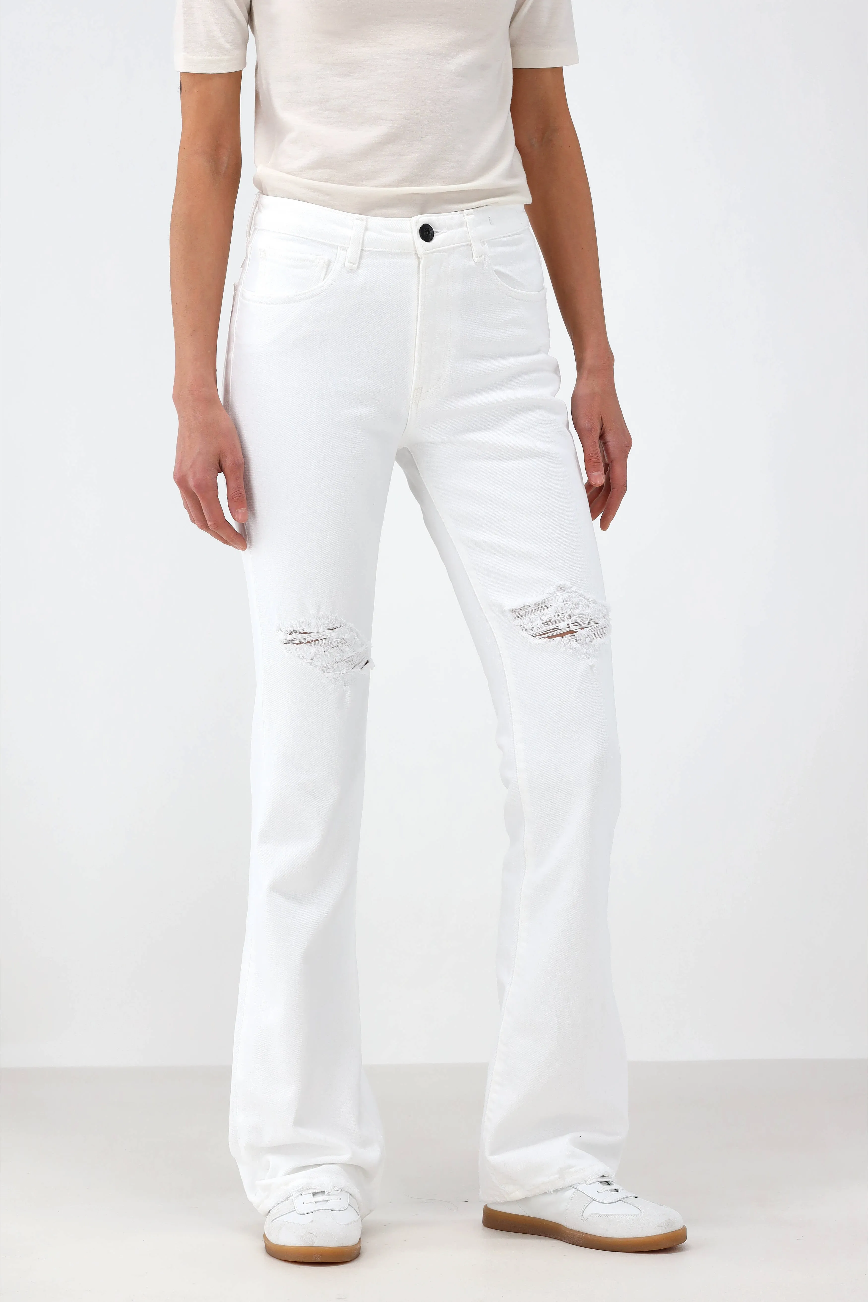 Jeans Farrah in Optic White